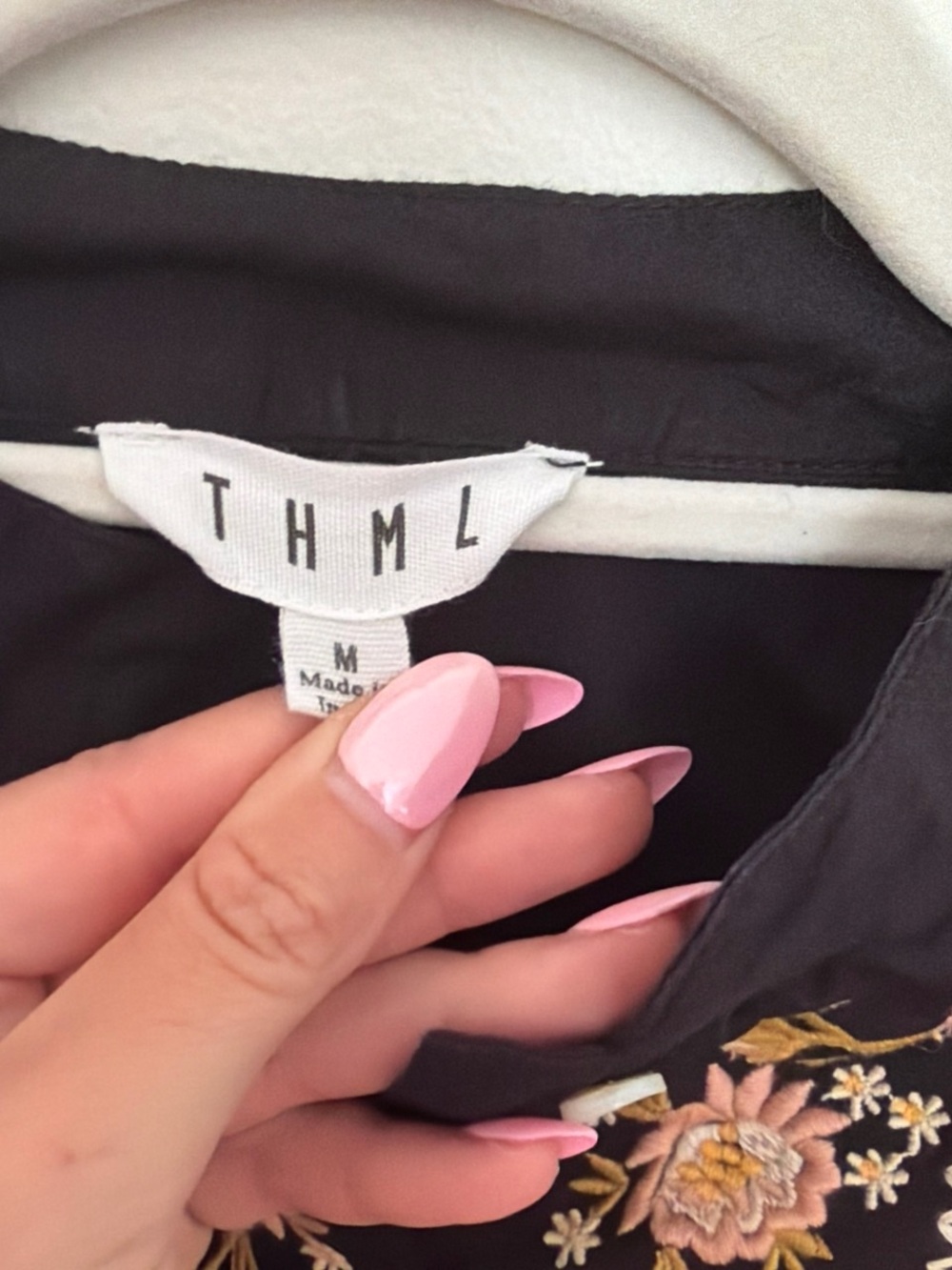 THML Embroidered Floral Blouse | Size Medium - Picture 2 of 3